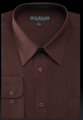 Basic Dress Shirt Regular Fit in Dark ...